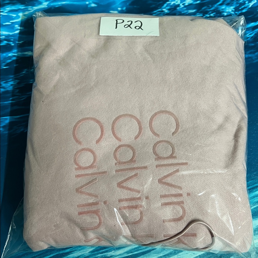 ❄️Calvin Klein Performance Womens Pink Triple Logo Hoodie Sweatshirt PFRT2065 L - Picture 9 of 9